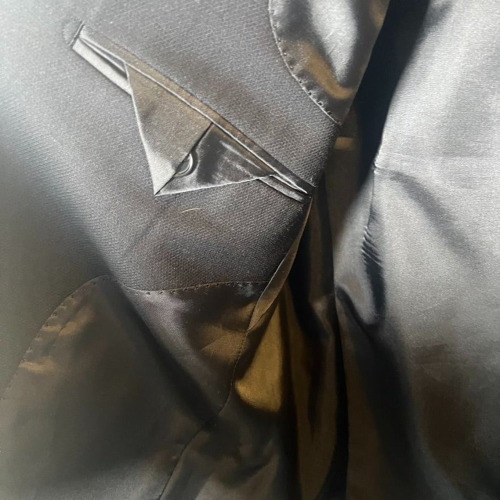 Trendiano Wool With Graphic Patchwork Blazer Mens… - image 8